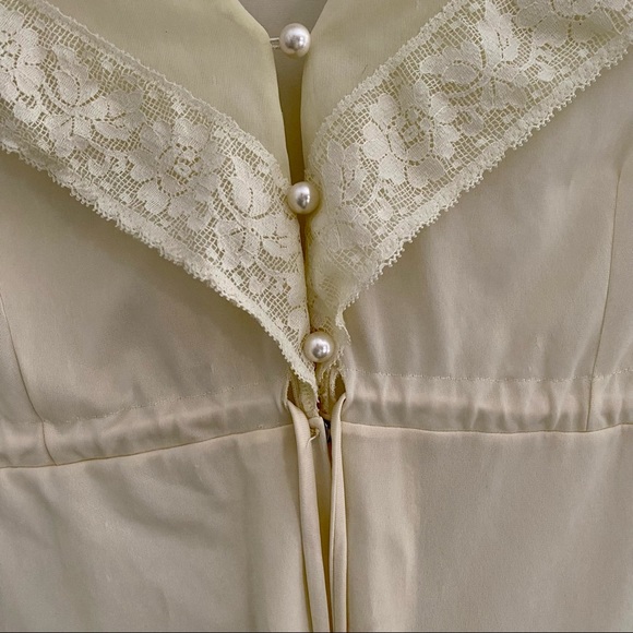 Vintage Shadowline Peignoir Set In Buttercream Yellow Size Small - Picture 4 of 13